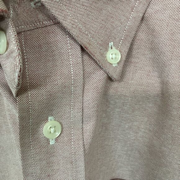 LL BEAN 16 Button Down Preppy Wrinkle Resistant Academia Short Sleeve Camp Shirt - Picture 3 of 11